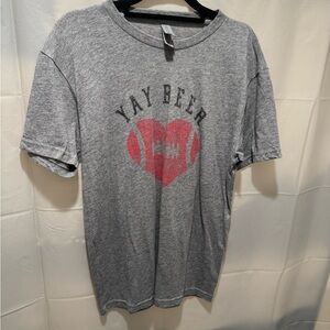 “YAY BEER” Football Graphic T-Shirt